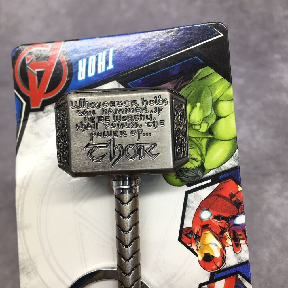Marvels Avengers Thor Hammer Key Ring Heavy Duty Key Ring/KeyChain - Picture 2 of 5